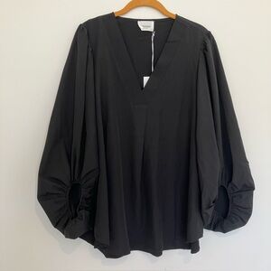 NWT ANDREE By Unit Black Long Sleeve Blouse Medium
